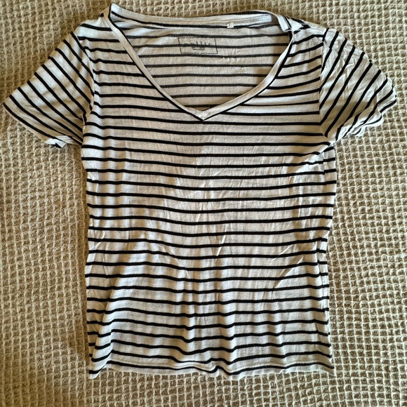 Striped V-Neck Women's Top - Picture 1 of 1